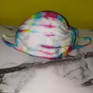 Tie dyed 3 layer cotton mask with adjustable nose
